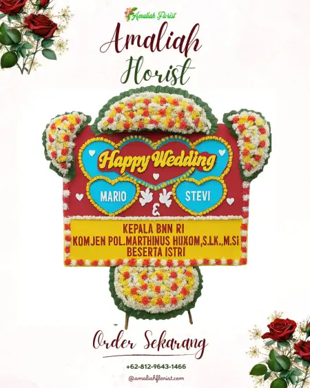 Papan Bunga Pernikahan Beusi